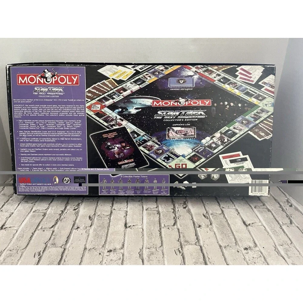 Monopoly Star Trek The Next Generation Collector’s Edition Complete W/COA